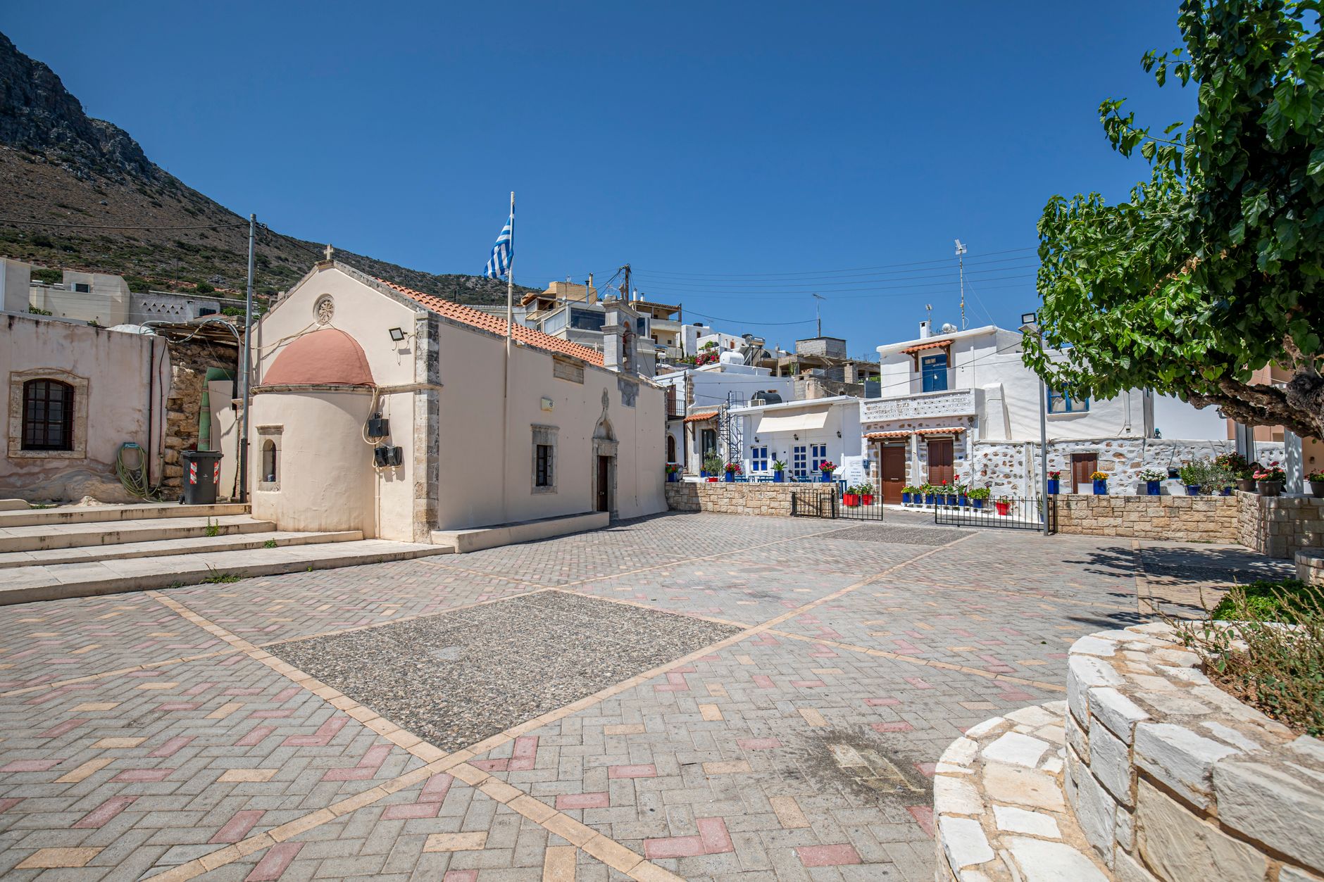 Place de village en Crète