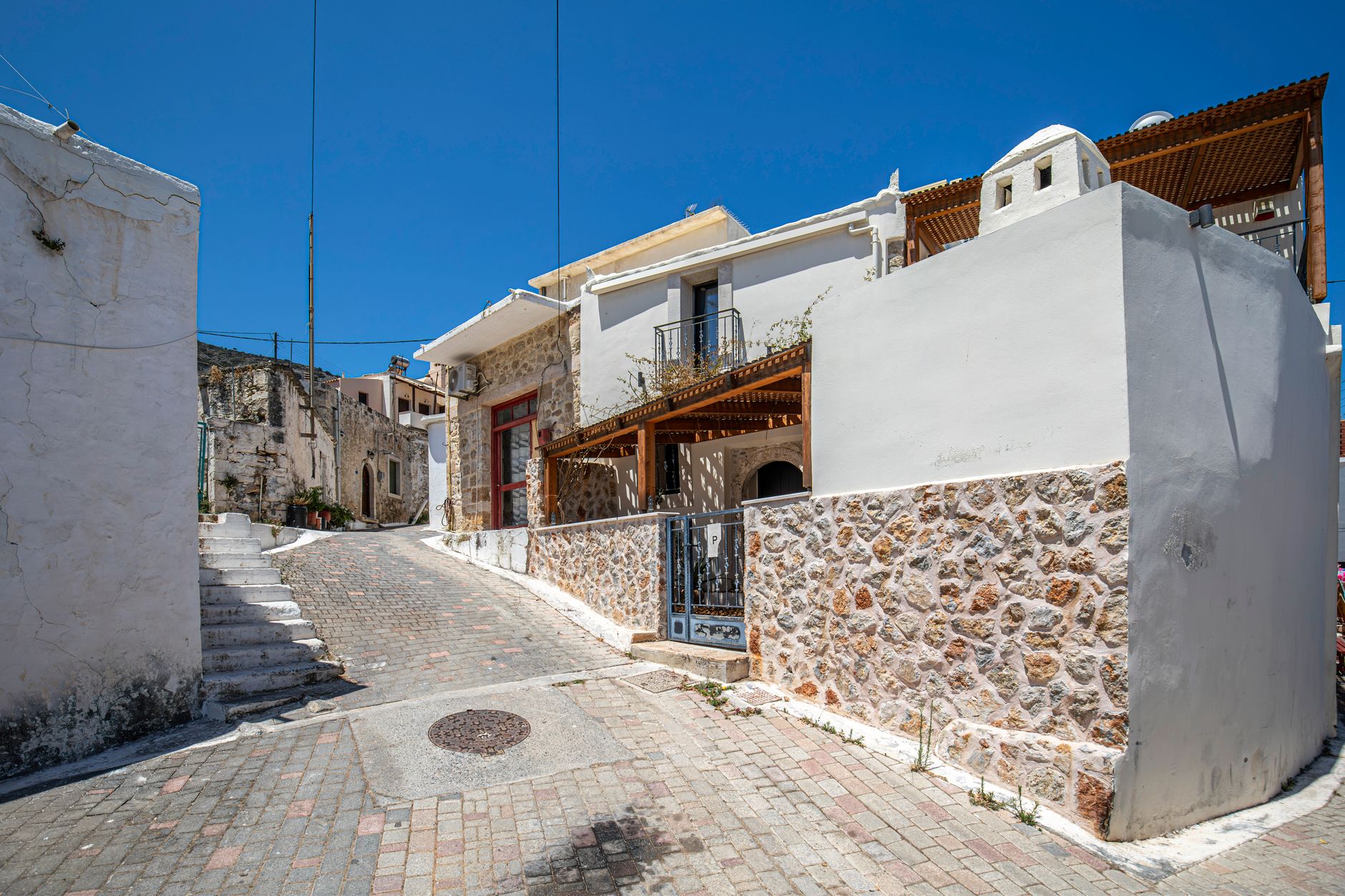 Ruelle d'un village crétois de l'intérieur