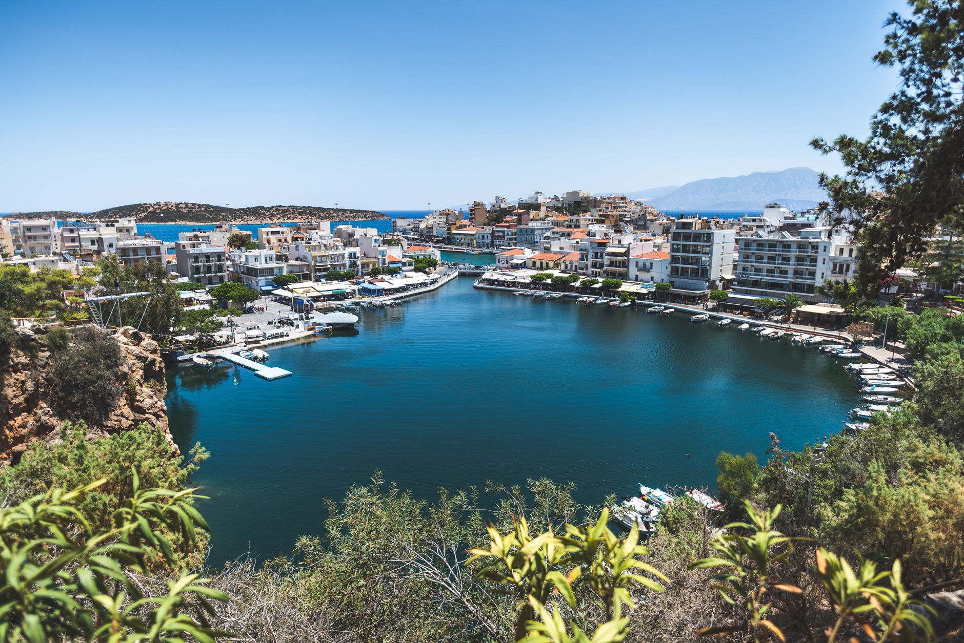 Agios Nikolaos et son port en Crète